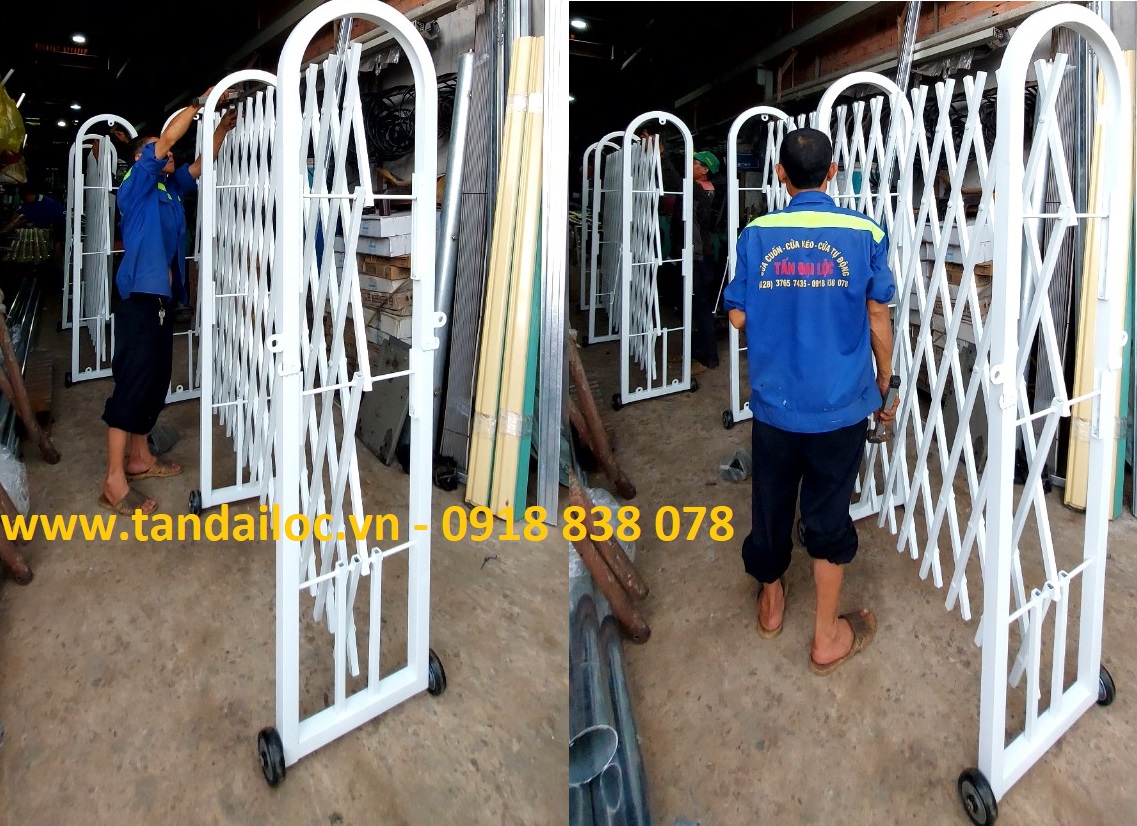 CÁCH LÀM HÀNG RÀO XẾP DI ĐỘNG KÉO TAY